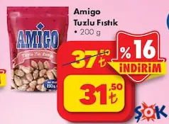 AMİGO TUZLU FISTIK YER FISTIĞI 200 G AMİGO TUZLU FISTIK YER FISTIĞI 200 G